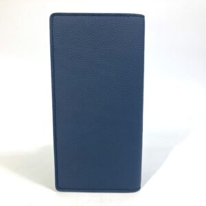LOUIS VUITTON Long Wallet Purse M81810 leather Navy Portefeuille BrazzaNM mens Used | AlmaBagz