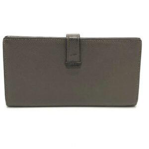 HERMES Long Wallet Purse Epsom Gray type HMetal Beansufla Women Used | AlmaBagz