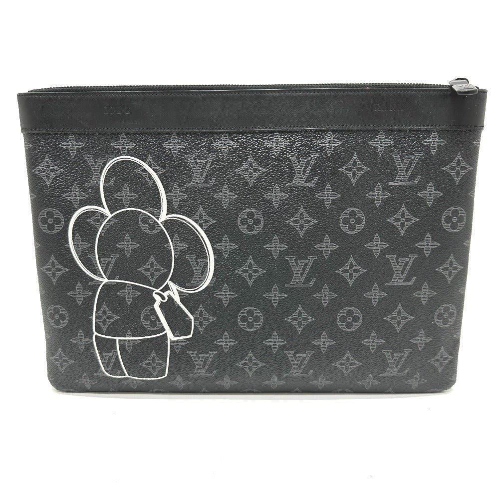 LOUIS VUITTON Clutch bag M52904 Monogram Eclipse Canvas black Bag Monogram Eclipse Pochette Apollo Vivienne mens Used | AlmaBagz