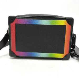 LOUIS VUITTON Shoulder Bag M30351 Taiga Leather black Taiga Mini soft trunk mens Used | AlmaBagz