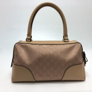 GUCCI Handbag 257067 GG canvas beige GG lame Lovely Women Secondhand | AlmaBagz
