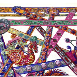 HERMES scarf Silk / cashmere multicolor unicorn dream Carre140 Women Used | AlmaBagz