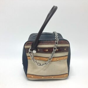 LOUIS VUITTON Handbag M52350 leather Black / beige Trompe l'oeil Women Used | AlmaBagz