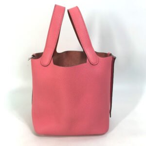 HERMES Handbag Taurillon Clemence pink Pico Tan Lock Ekra PM Women Used | AlmaBagz