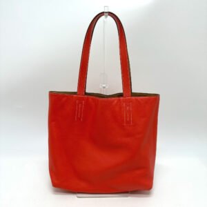 HERMES Tote Bag Leather, Vokissim Orange Doble Sense 28 reversible | AlmaBagz