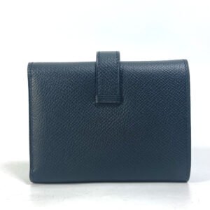 HERMES Folded wallet Epsom black So Black Bearn Combination Compact | AlmaBagz
