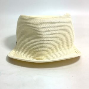 HERMES cap polyester Ivory hat cap serie emma straw cap Women 57 Used | AlmaBagz