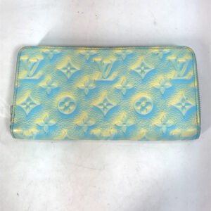LOUIS VUITTON Long Wallet Purse M81466 Monogram Ann Platt Leather yellow Monogram Ann Platt Zippy wallet Women Used | AlmaBagz