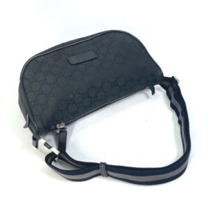 GUCCI Waist bag 509643 Nylon black GG belt bag Sling bag mens Used | AlmaBagz