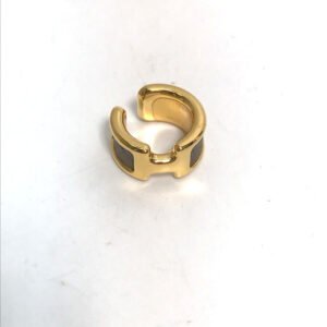 HERMES Earring Gold Plated , Epsom gold Olympe Ear Cuff PM Women Used | AlmaBagz