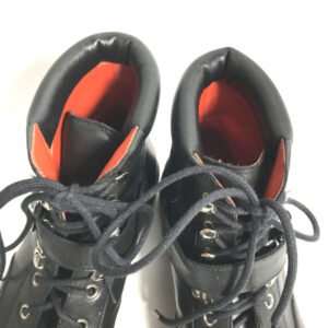 HERMES boots leather black trekking High cut H logo mens 40 Used | AlmaBagz