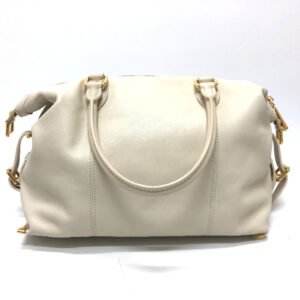 LOUIS VUITTON Boston Duffel bag leather white Sac Louis Women Used | AlmaBagz
