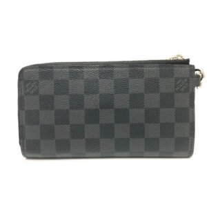 LOUIS VUITTON Long Wallet Purse N60379 Damier Grafitto Canvas black Damier Grafitte Zippy dragonne mens Used | AlmaBagz