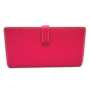 HERMES Long Wallet Purse Epsom pink Beansufla Women Used | AlmaBagz
