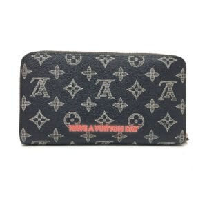 LOUIS VUITTON Long Wallet Purse M62931 Monogram canvas Navy Travel case monogram upside down ink Zippy Organizer mens Used | AlmaBagz