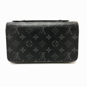 LOUIS VUITTON Long Wallet Purse M61698 Monogram Eclipse Canvas black Monogram Eclipse Zippy XL mens Used | AlmaBagz