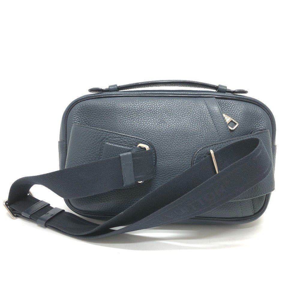 LOUIS VUITTON Sling bag M94473 Taurillon Clemence Leather Navy Bum bag mens Used | AlmaBagz