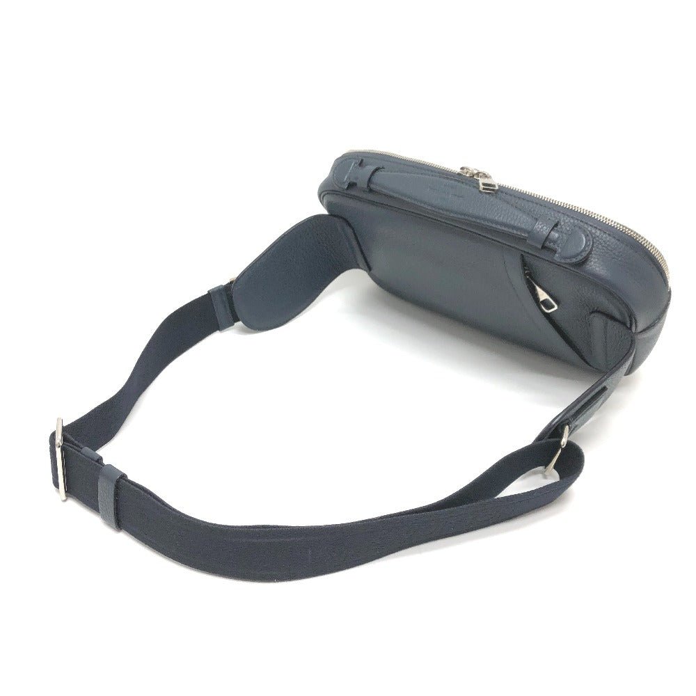 LOUIS VUITTON Sling bag M94473 Taurillon Clemence Leather Navy Bum bag mens Used | AlmaBagz - Image 4