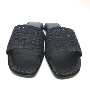 HERMES Sandals denim Navy Gael Chene Dunkle 35 | AlmaBagz