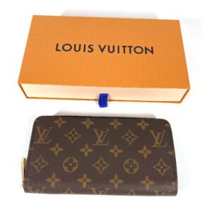 LOUIS VUITTON Long Wallet Purse M42616 Monogram canvas Brown Monogram Zippy wallet | AlmaBagz