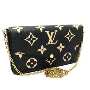 LOUIS VUITTON Long Wallet Purse M80482 Monogram Ann Platt Leather black Monogram Ann Platt Pochette Felice | AlmaBagz