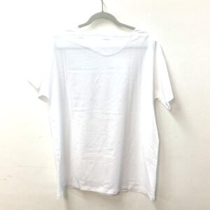 HERMES Short sleeve shirt cotton white H embroidery mosaic Tunic with embroidered pockets Women 40 Used | AlmaBagz