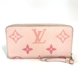 LOUIS VUITTON Long Wallet Purse M80403 Monogram Ann Platt Leather pink Monogram Empreinte by the Pool Zippy wallet Women Used | AlmaBagz