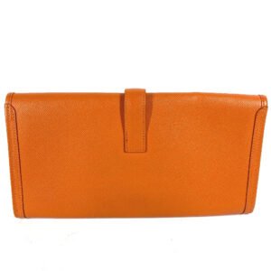 HERMES Clutch bag Epsom Orange Bag H logo Jige Elan 29 Women Used | AlmaBagz
