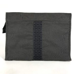 HERMES Pouch canvas gray Her Line Pouch MM | AlmaBagz
