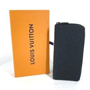 LOUIS VUITTON Long Wallet Purse M69047 Taurillon Clemence black Monogram Zippy wallet  Vertical mens Used | AlmaBagz