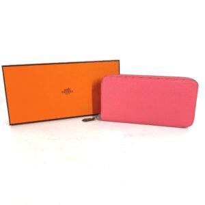 HERMES Long Wallet Purse Epsom pink Long wallet Azap long silk in Women Used | AlmaBagz
