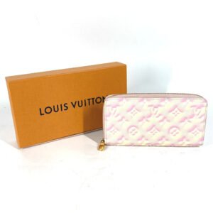 LOUIS VUITTON Long Wallet Purse M81299 Monogram Ann Platt Leather pink Monogram Empreinte Summer Stardust Zippy wallet Women Used | AlmaBagz