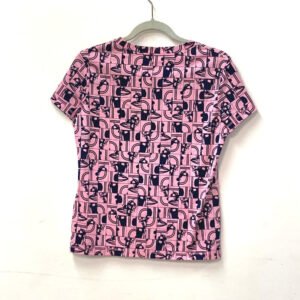 HERMES Short sleeve T-shirt cotton pink apparel short sleeves Brides de Gala en Desolde Women 36 Used | AlmaBagz