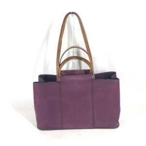 HERMES Tote Bag Leather / canvas purple Kabak Elan PM Women Used | AlmaBagz