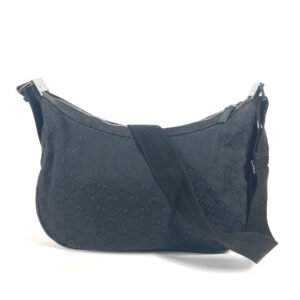 GUCCI Shoulder Bag 122790 GG canvas / leather black GG mens Used | AlmaBagz