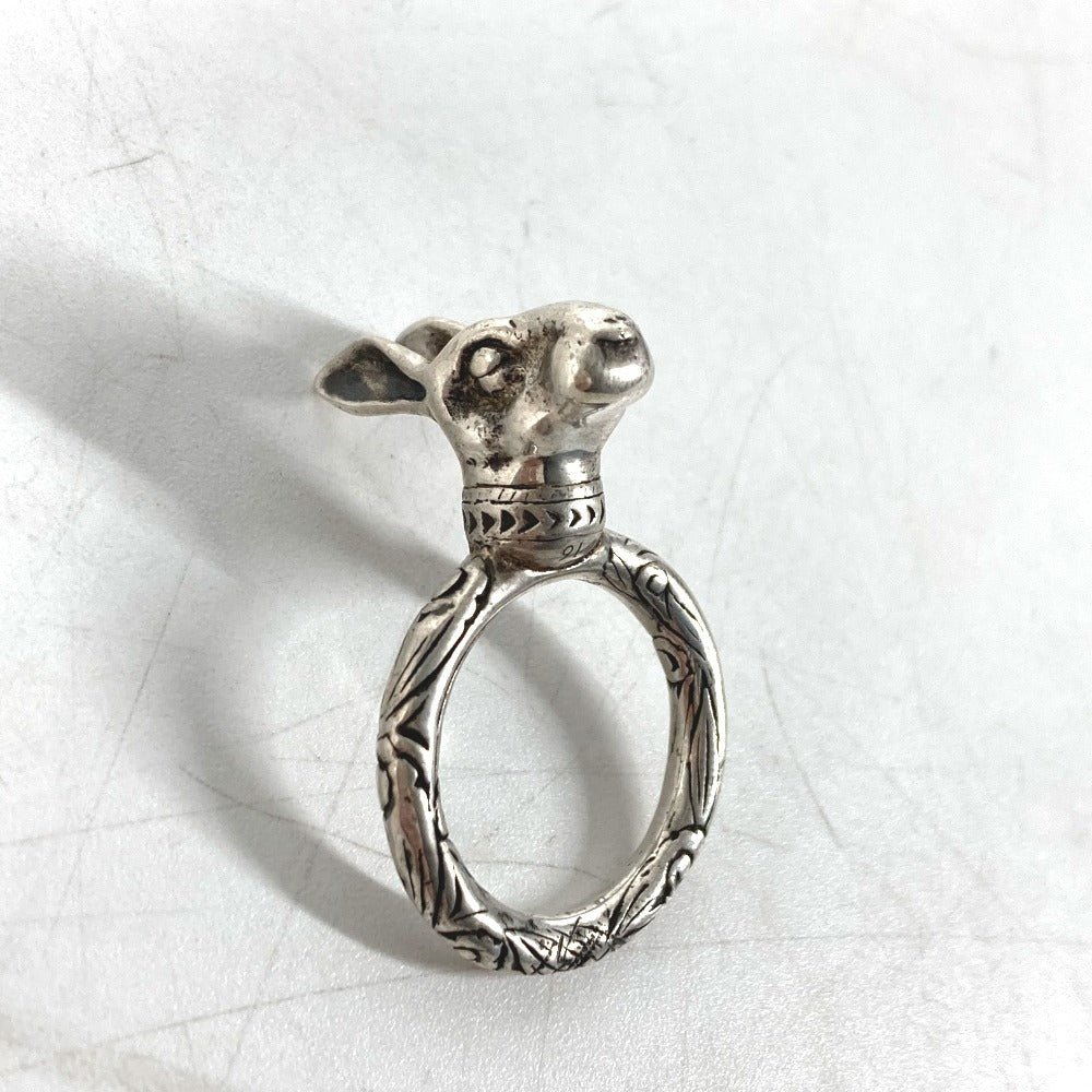 GUCCI Ring SV925 Silver Rabbit Anger Forest Rabbit Head mens 16 Used | AlmaBagz