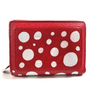 LOUIS VUITTON Folded wallet M82103 leather Red Kusama Yayoi Collaboration LVxYK Portefeuille Claire | AlmaBagz