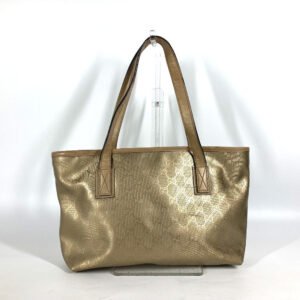 GUCCI Shoulder Bag 211138 PVC/Leather, GG Imprime gold GG Implication mens Used | AlmaBagz