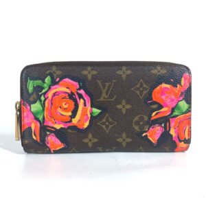 LOUIS VUITTON Long Wallet Purse M93759 Monogram canvas Brown Monogram Rose Stephen Sprouse Zippy wallet Women Used | AlmaBagz