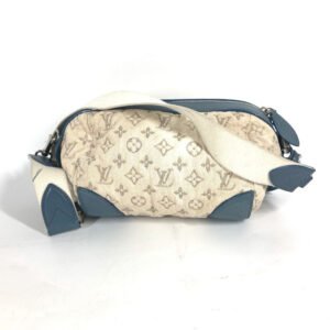 LOUIS VUITTON Shoulder Bag M40706 Monogram denim blue Monogram denim Pochette round | AlmaBagz
