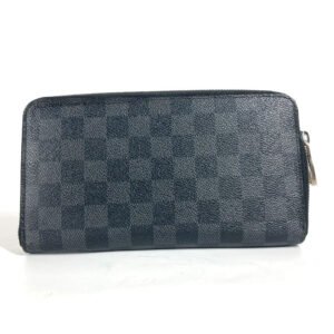 LOUIS VUITTON Long Wallet Purse N63077 Damier Grafitto Canvas black Damier Grafitte Zippy Organizer Women Used | AlmaBagz