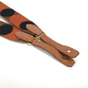 HERMES Shoulder strap canvas Orange bandouliere sangle flipper ball 1" Women Used | AlmaBagz