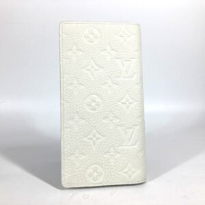 LOUIS VUITTON Long Wallet Purse M83066 Taurillon Clemence Leather white Long Wallet Monogram Portefeuille・Brother NM | AlmaBagz