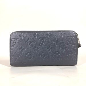 LOUIS VUITTON Long Wallet Purse M80958 Monogram Ann Platt Leather blue Monogram Ann Platt Zippy wallet Women Used | AlmaBagz