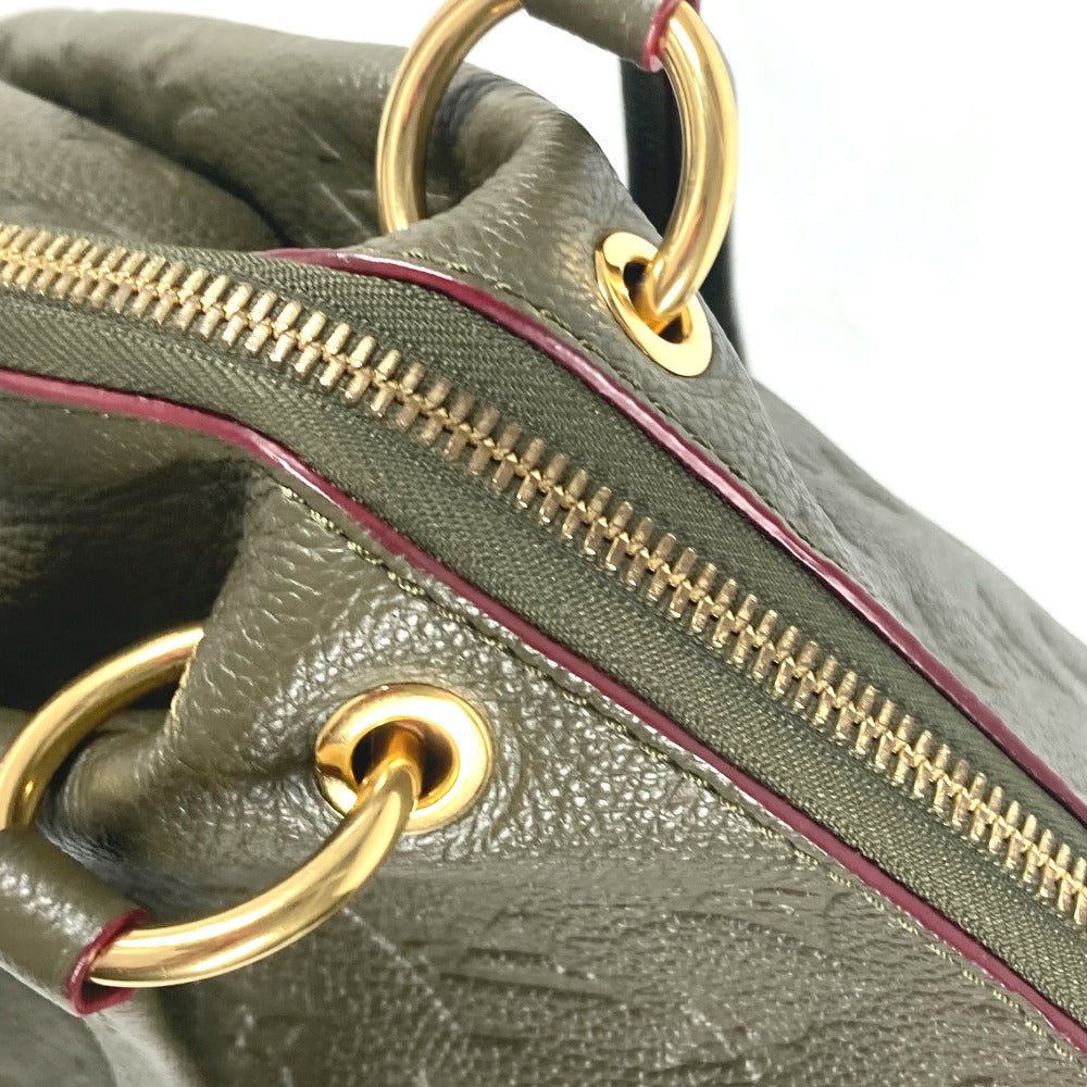 LOUIS VUITTON Shoulder Bag M43669 Monogram Ann Platt Leather khaki Monogram Ann Platt Ponty PM Women Used | AlmaBagz - Image 12
