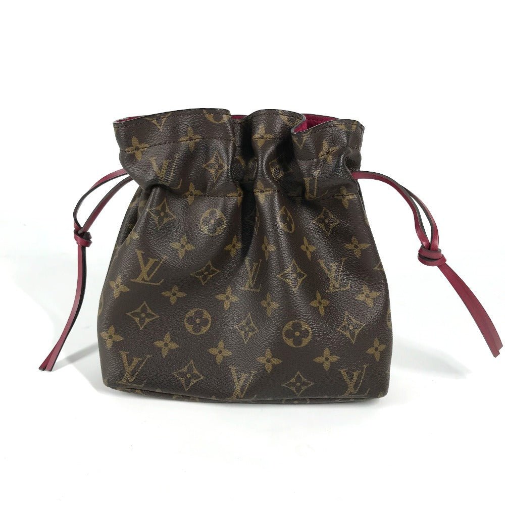 LOUIS VUITTON Pouch M43445 Monogram canvas Brown Monogram Drawstring Bag Posh Noe | AlmaBagz - Image 7