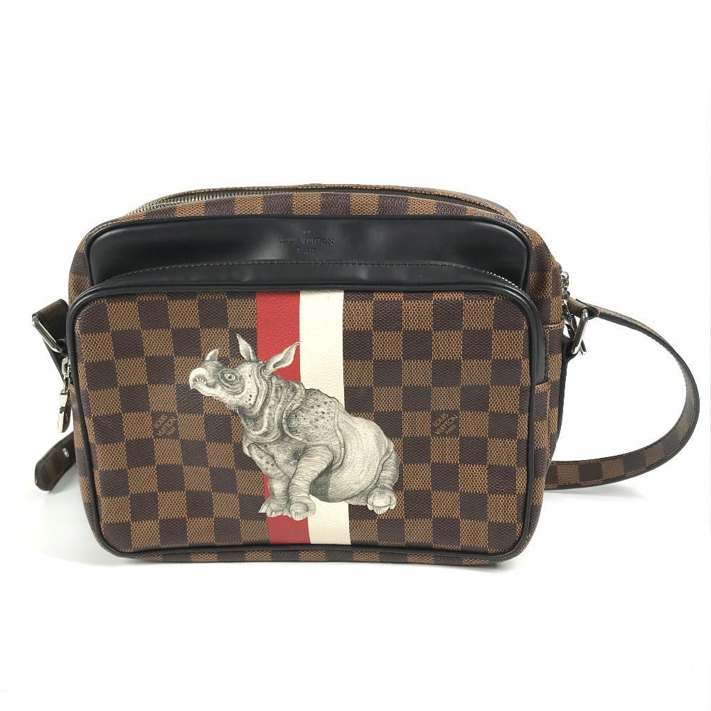 LOUIS VUITTON Shoulder Bag N42704 Damier canvas Brown Damier Dinos Chapman NilPM mens Used | AlmaBagz - Image 12