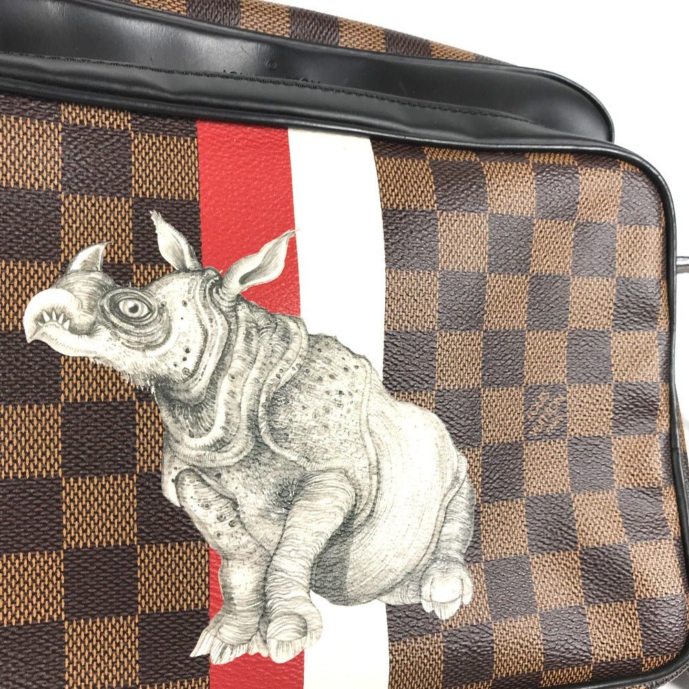 LOUIS VUITTON Shoulder Bag N42704 Damier canvas Brown Damier Dinos Chapman NilPM mens Used | AlmaBagz - Image 7