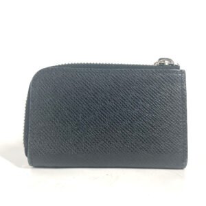 LOUIS VUITTON Coin case M63375 Taiga Leather black Taiga Portemonejour unisex(Unisex) Used | AlmaBagz