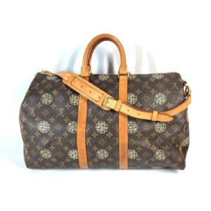 LOUIS VUITTON Boston Duffel bag Monogram canvas Brown Monogram Christopher Nemeth collaboration Keepall bandouliere45 | AlmaBagz